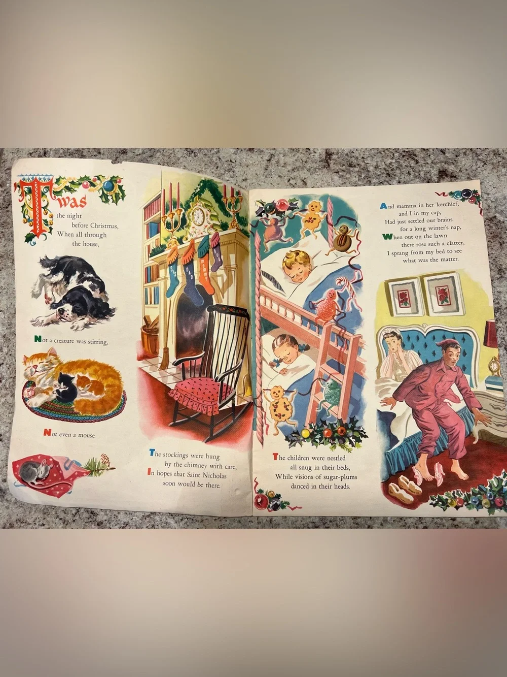 Vintage 1945 The Night before Christmas Book